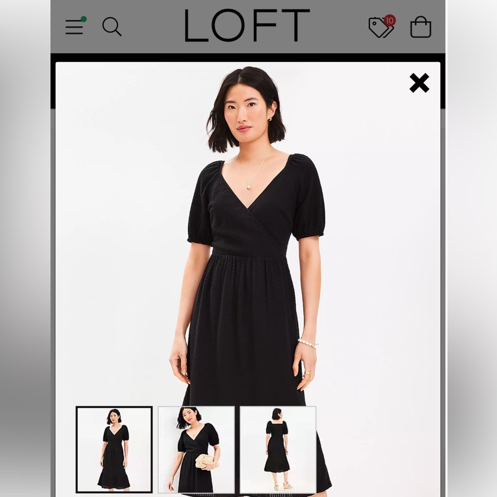 Loft Flounce Sleeve dress.  Excellent condition